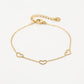 open hartjes armband goudkleurig