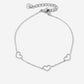 open hartjes armband zilverkleurig