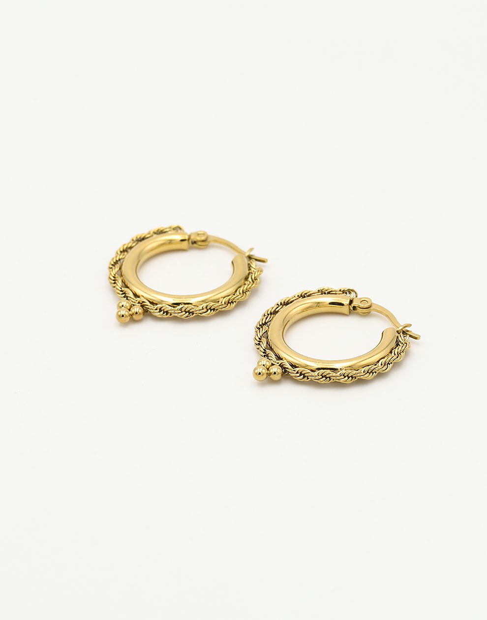 Hoops bali tribal 15mm goudkleurig