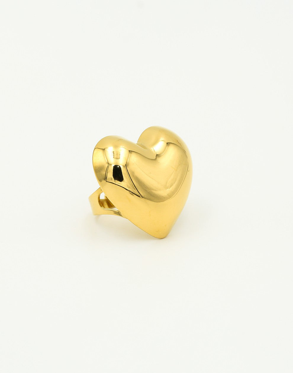 chunky ring hart goudkleurig