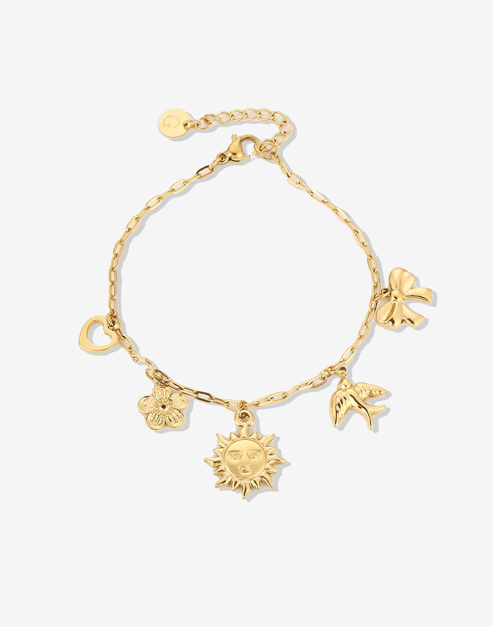 armband bedeltjes goudkleurig
