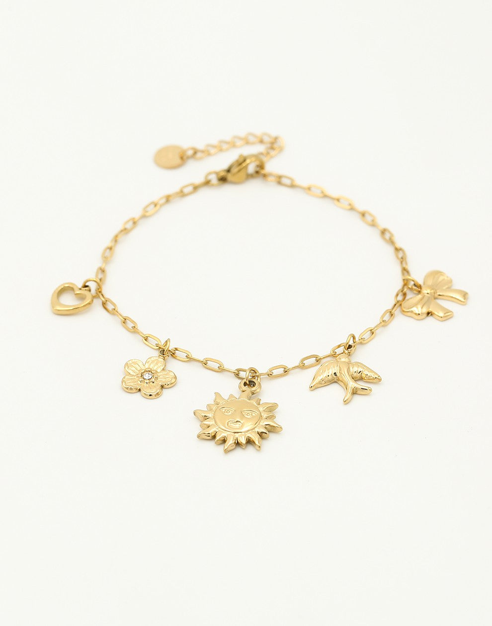 armband bedeltjes goudkleurig