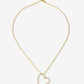 ketting hart met parels goudkleurig
