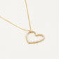 ketting hart met parels goudkleurig