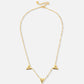 ketting drie vintage hartjes goudkleurig