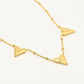 ketting drie vintage hartjes goudkleurig