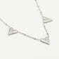 ketting drie vintage hartjes zilverkleurig