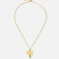 ketting vintage hart met parels goudkleurig