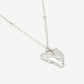 ketting vintage hart met parels zilverkleurig