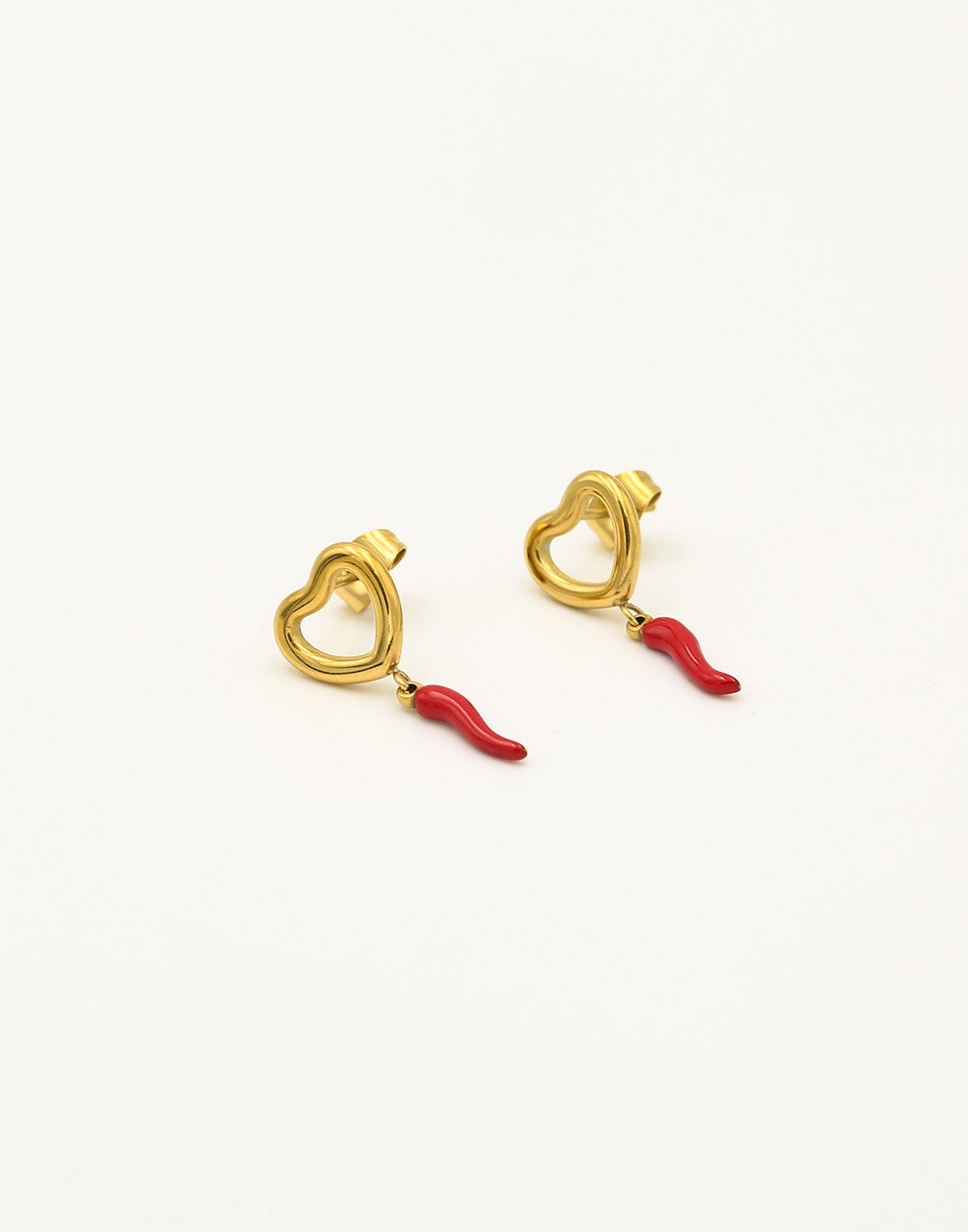oorsteker spicy love goudkleurig