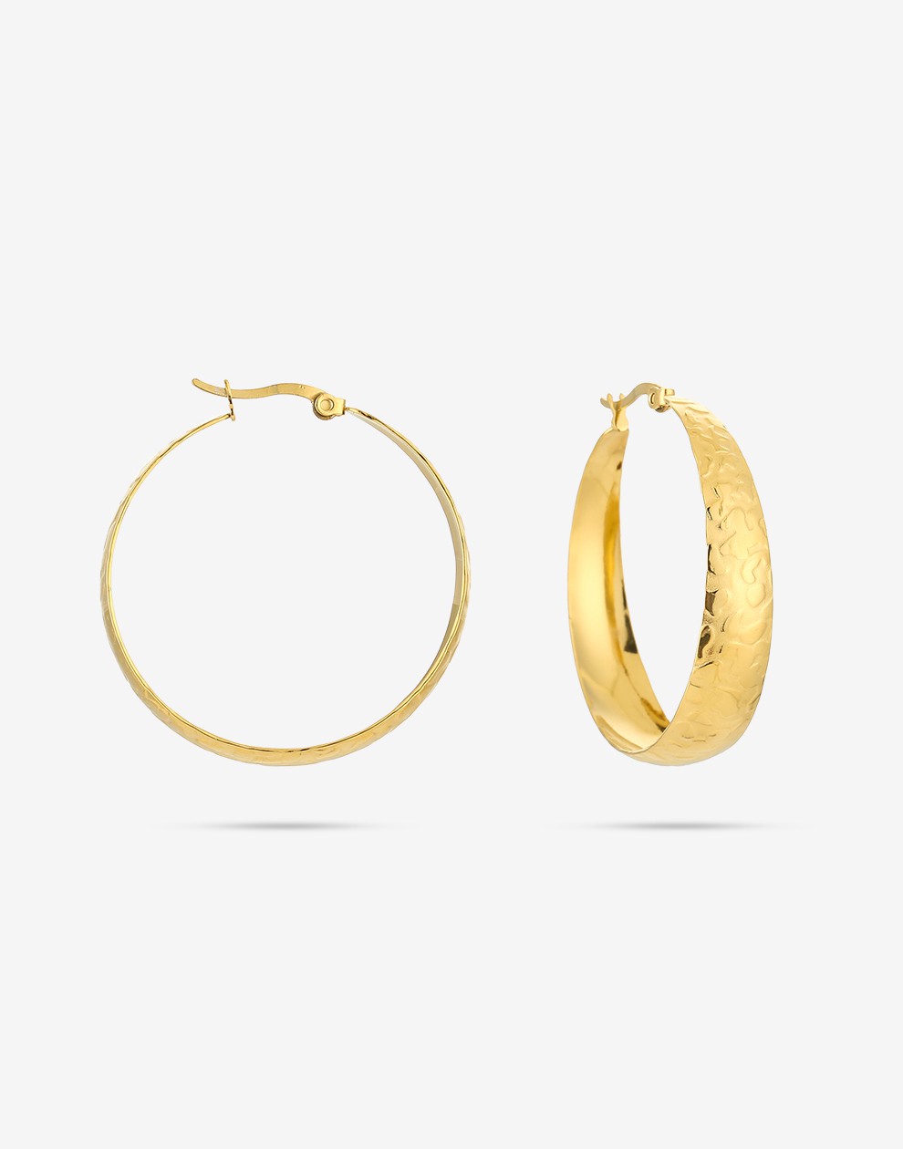 Thick hoop leo print goudkleurig