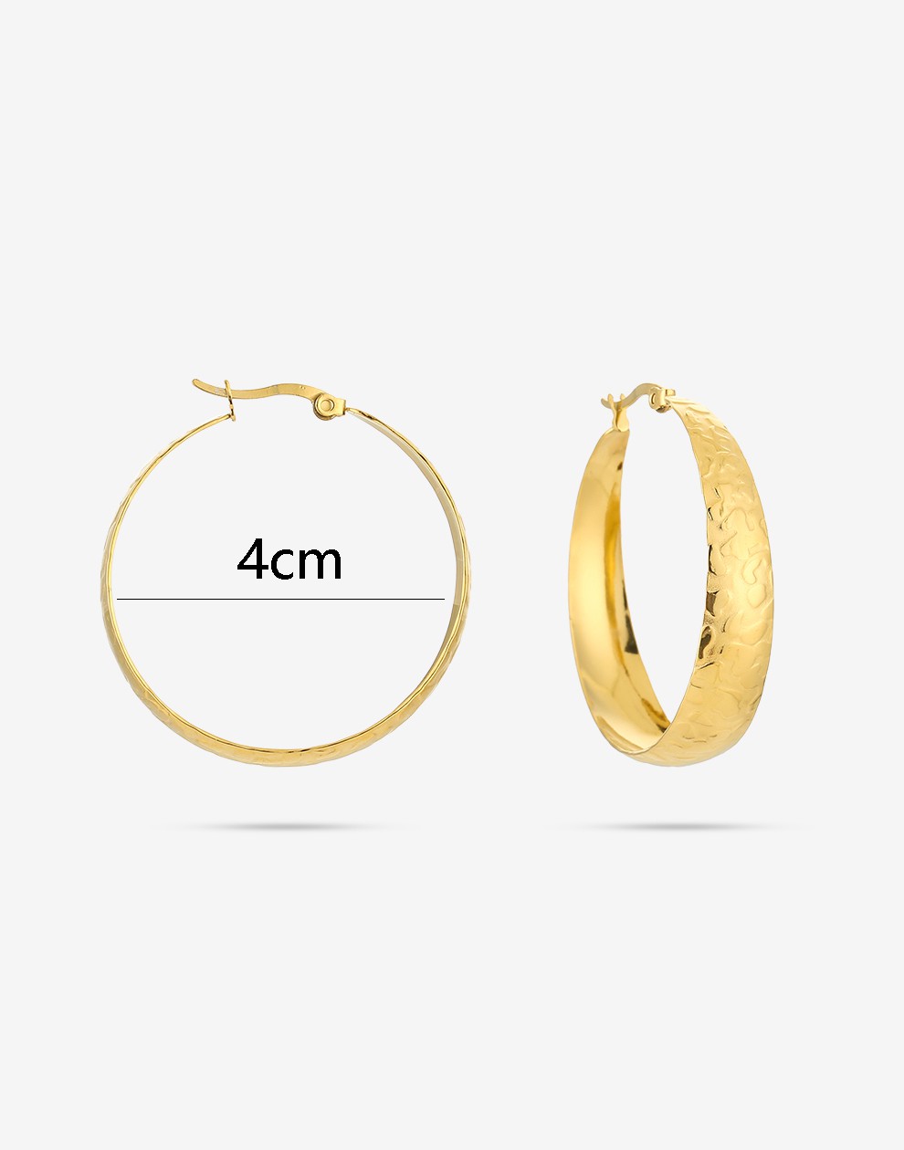 Thick hoop leo print goudkleurig
