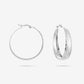Thick hoop leo print zilverkleurig