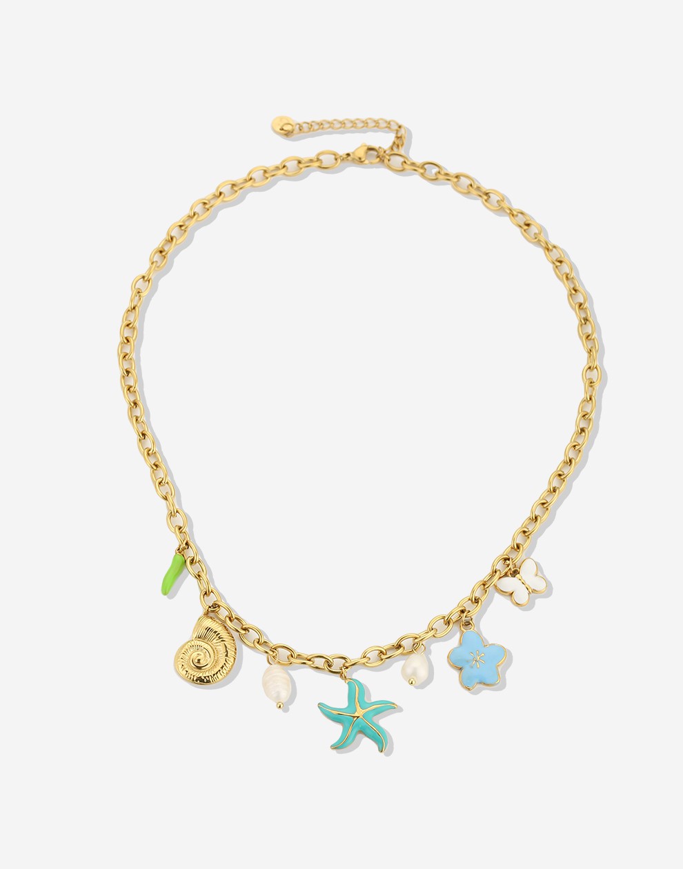 Bedelketting kleurrijke ocean charms