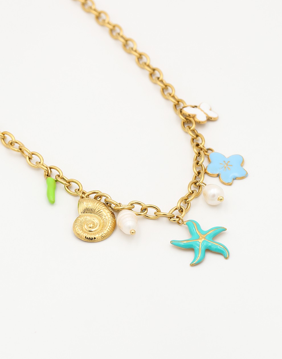 Bedelketting kleurrijke ocean charms