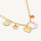 Bedel ketting maan love goudkleurig