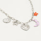 Bedel ketting maan love zilverkleurig