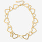 Hartjes ketting chunky goudkleurig