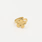 Ring grote bloem goudkleurig