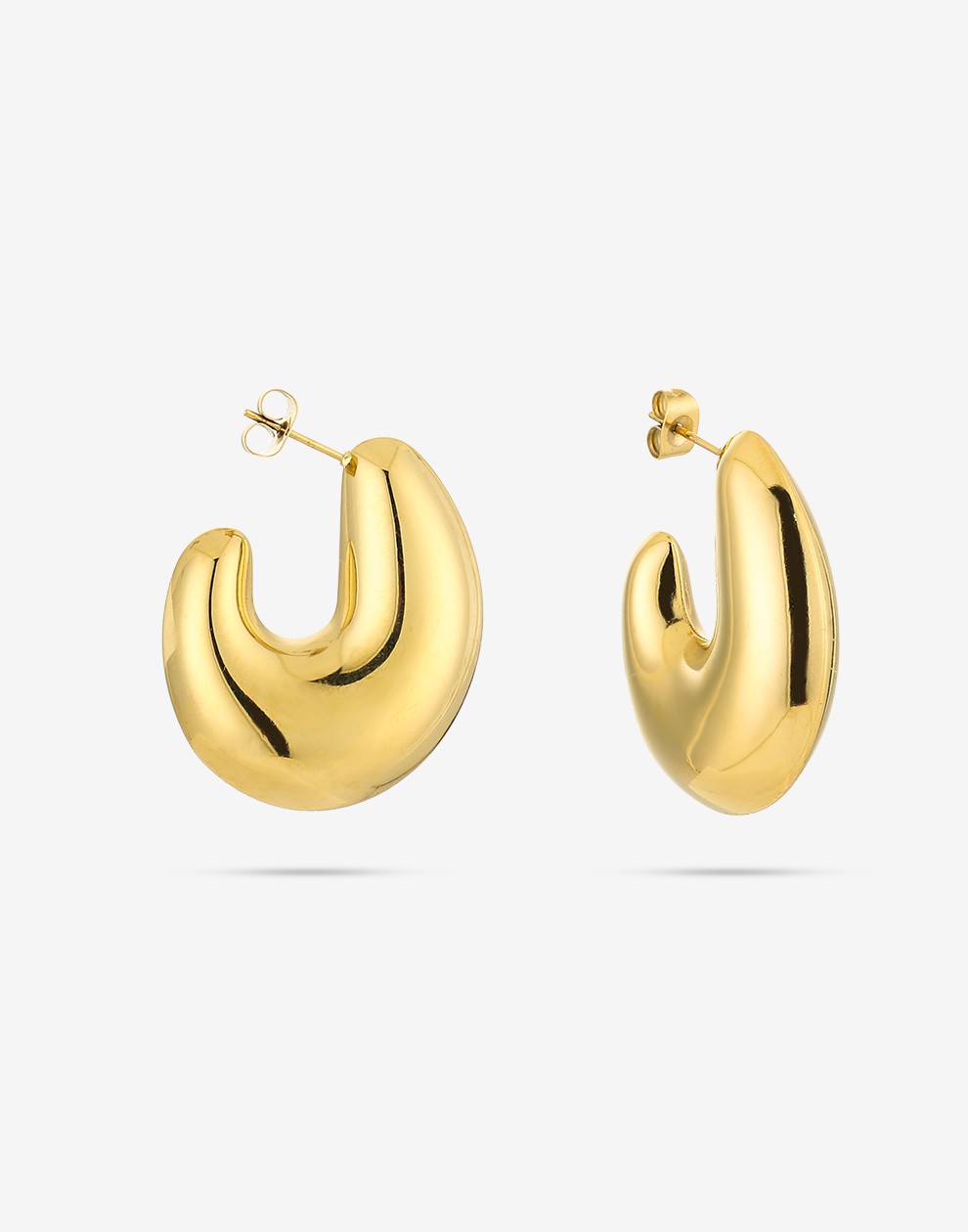 chunky statement hoops goudkleurig