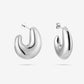 chunky statement hoops zilverkleurig