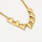 schakelketting 7 harten goudkleurig