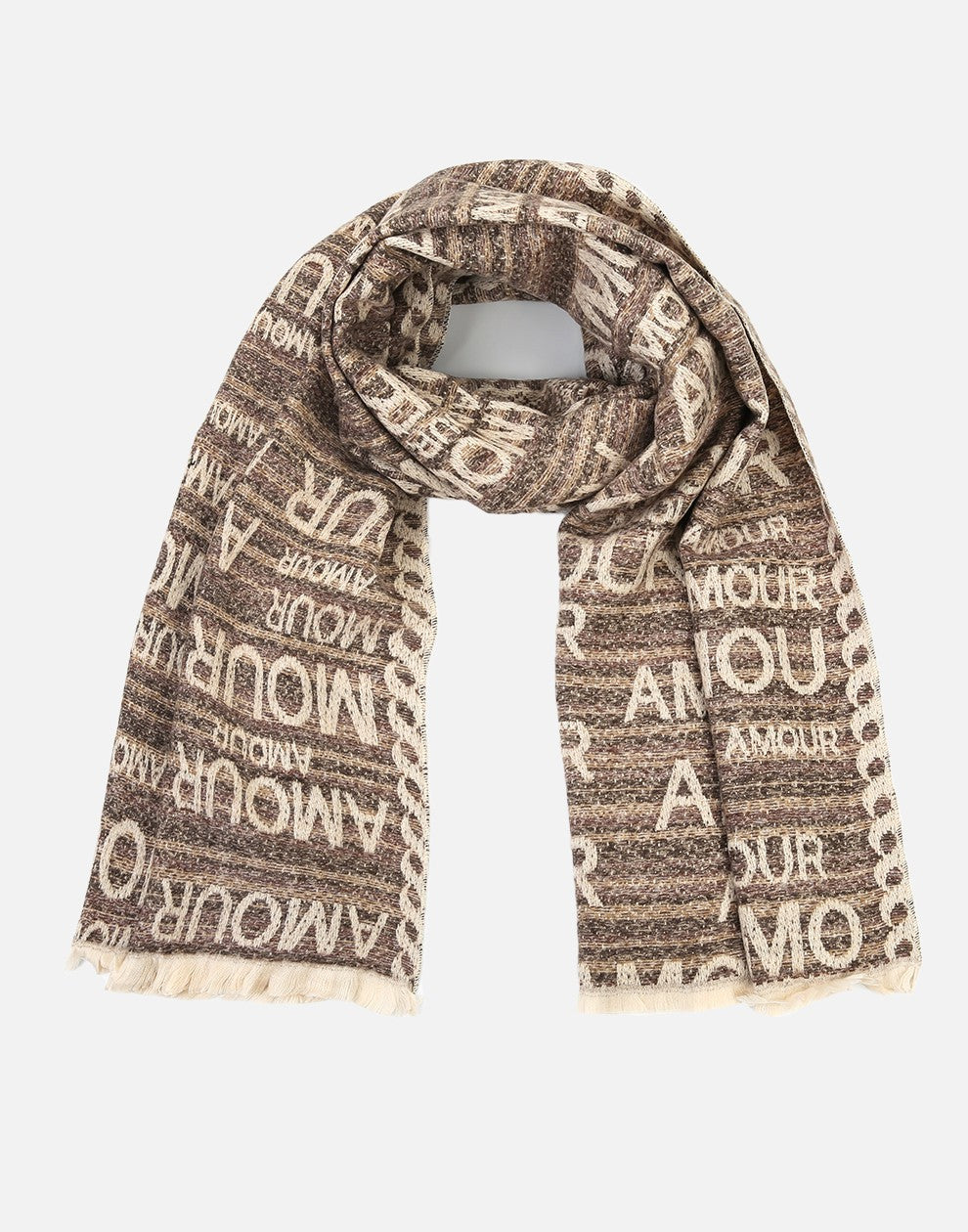 amour sjaal bruin