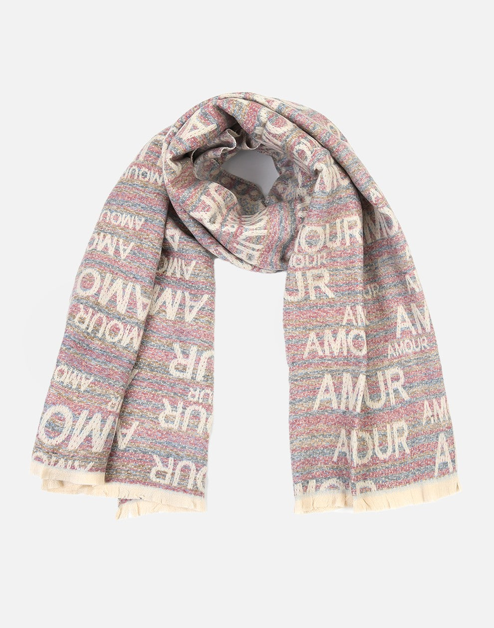 amour sjaal roze