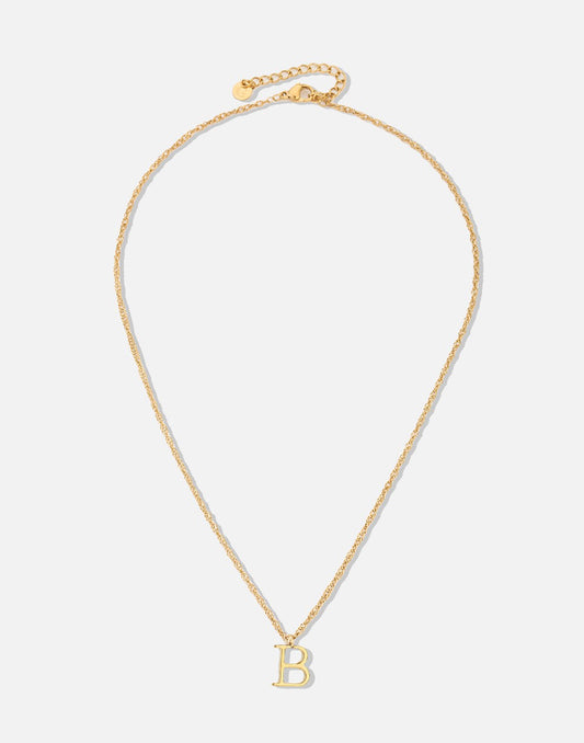Initial ketting vintage B goudkleurig