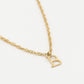 Initial ketting vintage B goudkleurig