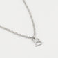 Initial ketting vintage B zilverkleurig