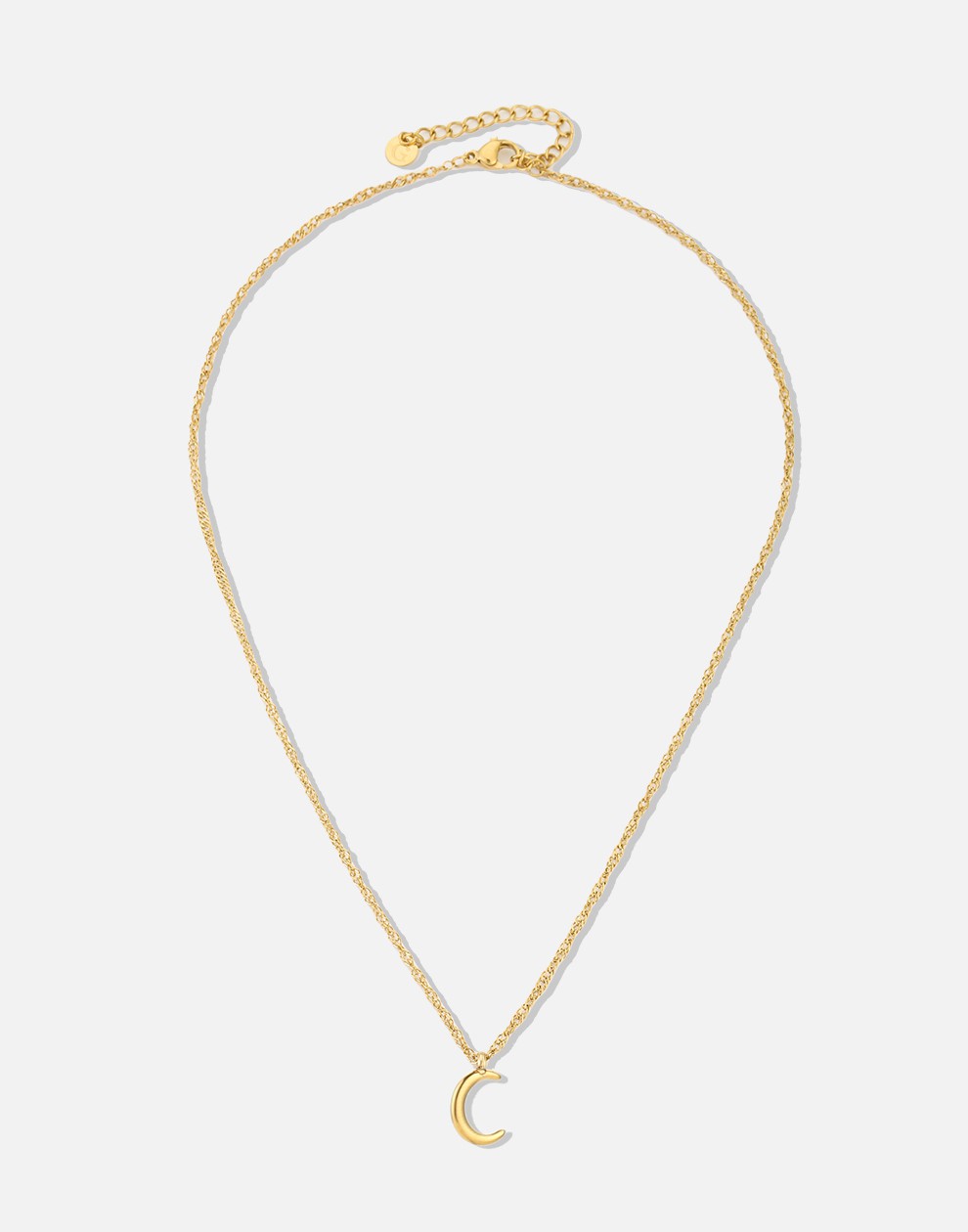 Initial ketting vintage C goudkleurig