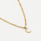 Initial ketting vintage C goudkleurig