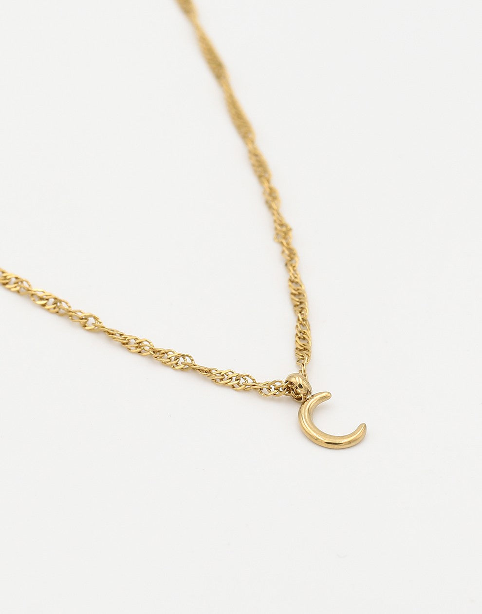 Initial ketting vintage C goudkleurig