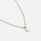 Initial ketting vintage C zilverkleurig