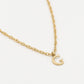 Initial ketting vintage G goudkleurig