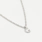 Initial ketting vintage G zilverkleurig