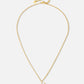 Initial ketting vintage H goudkleurig