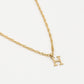 Initial ketting vintage H goudkleurig