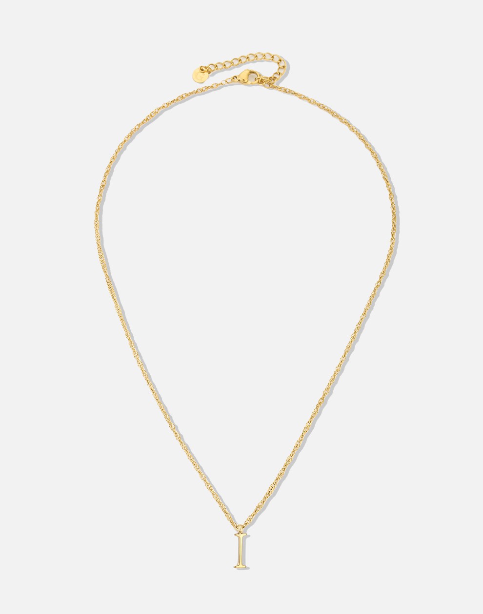 Initial ketting vintage i goudkleurig