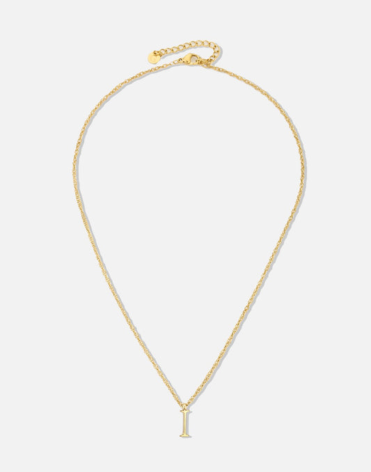 Initial ketting vintage i goudkleurig