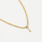 Initial ketting vintage i goudkleurig