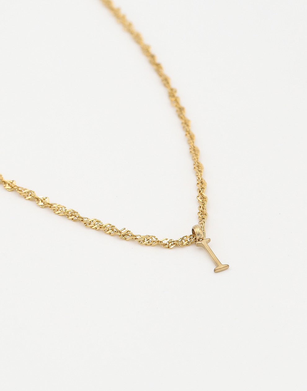 Initial ketting vintage i goudkleurig
