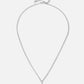 Initial ketting vintage i zilverkleurig