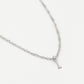 Initial ketting vintage i zilverkleurig