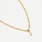 Initial ketting vintage J goudkleurig