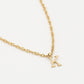 Initial ketting vintage K goudkleurig