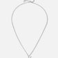 Initial ketting vintage K zilverkleurig