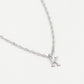 Initial ketting vintage K zilverkleurig