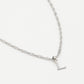 Initial ketting vintage L zilverkleurig